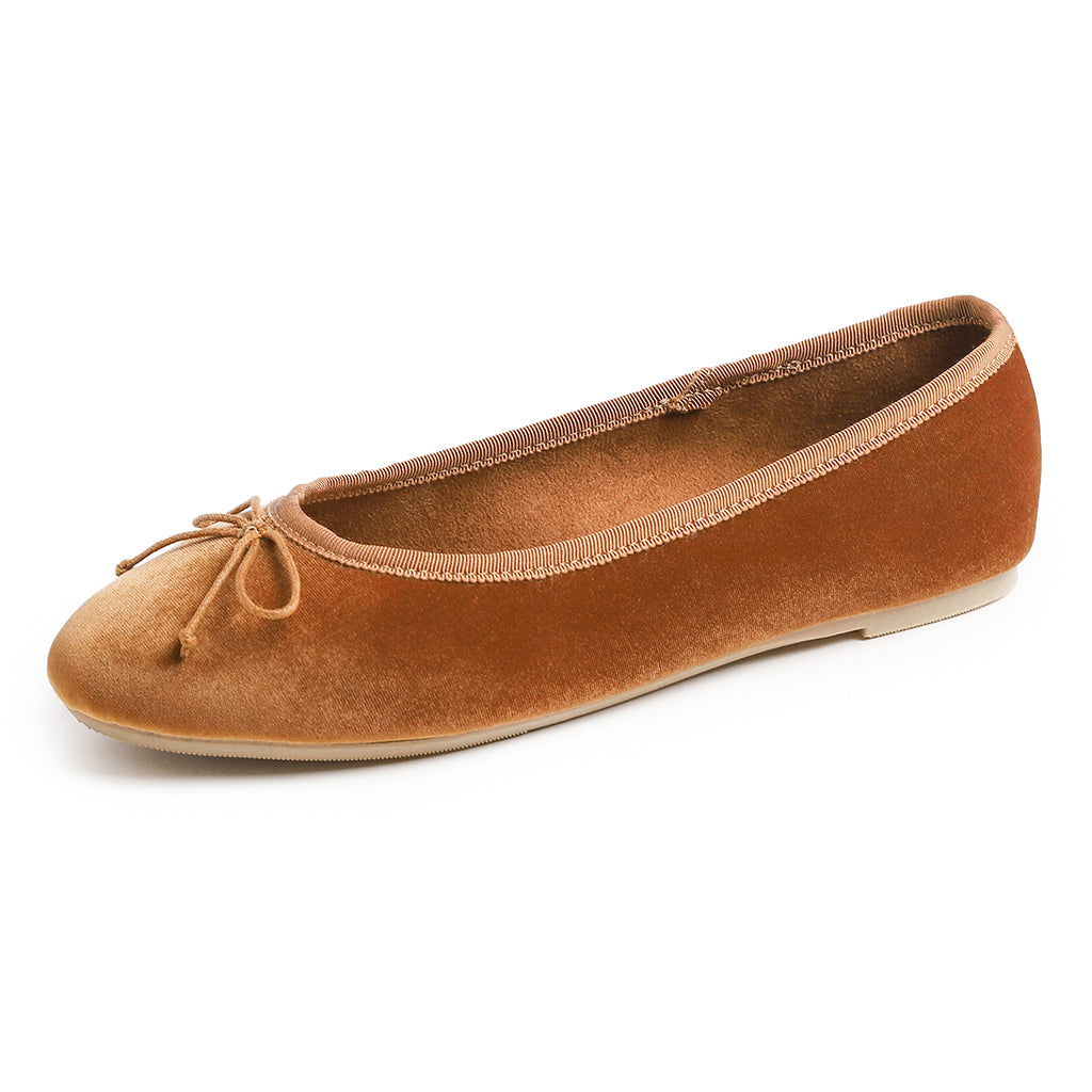 Feversole Women's Ultra Soft Colorful Memory Foam Cushioned Faux Suede Home Ballet Flats Velvet
