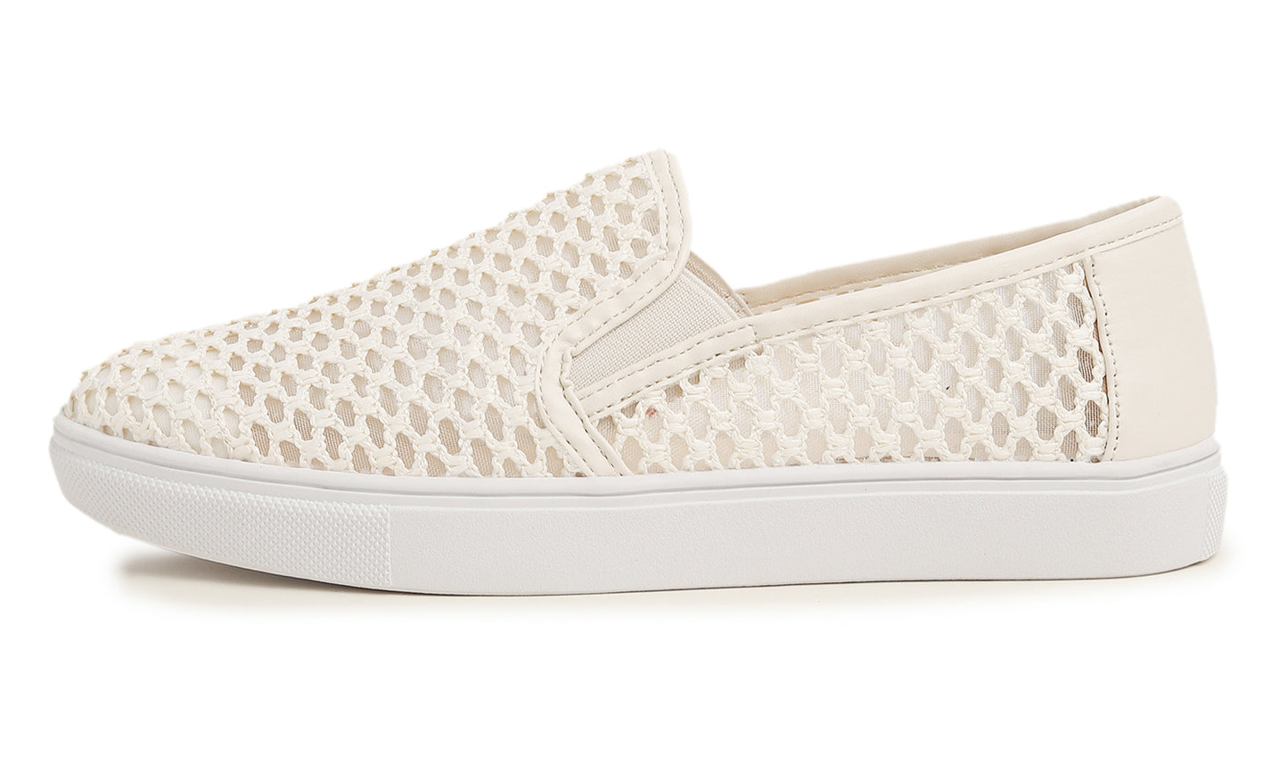 Feversole Women's Casual Slip On Sneaker Comfort Walking Loafer Flats Knit Mesh