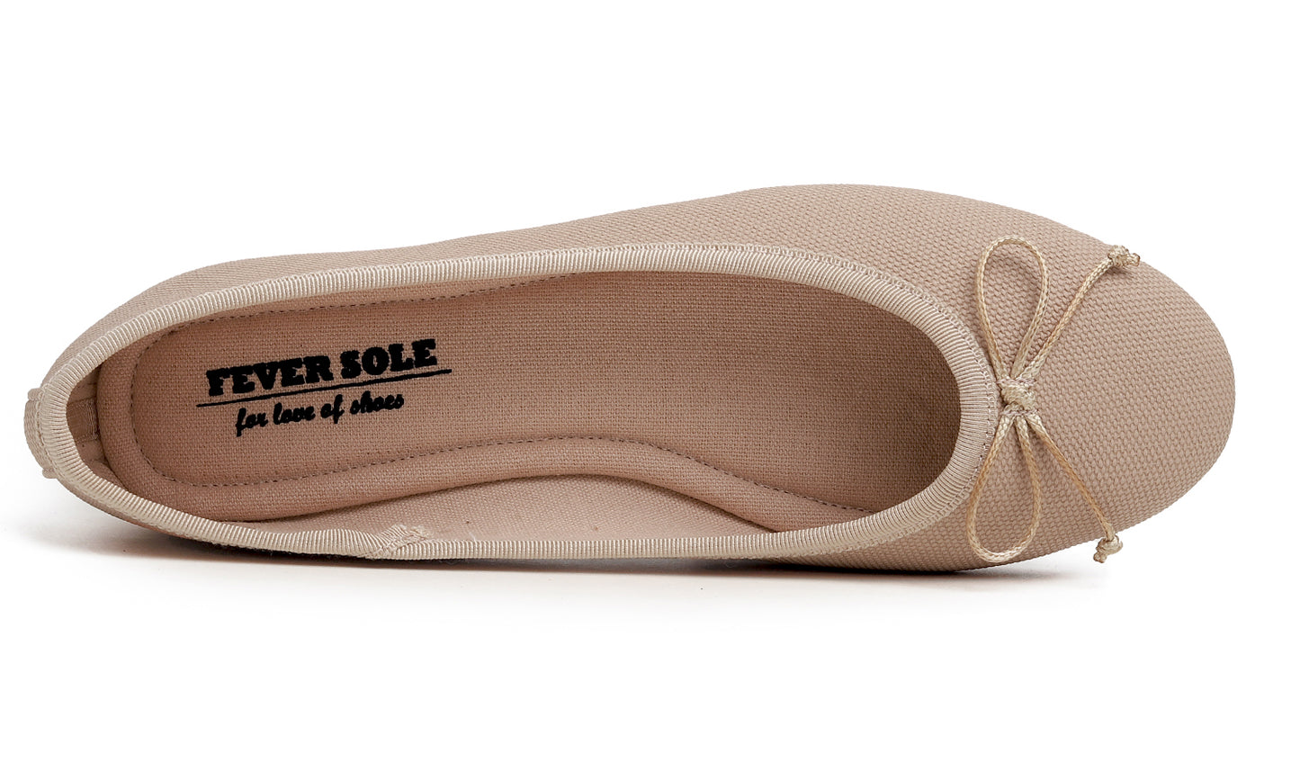 Feversole Women's Bow Tie Fashion Dress Slip On Shoes Round Toe Ballet Flat Vegan Leather Texture