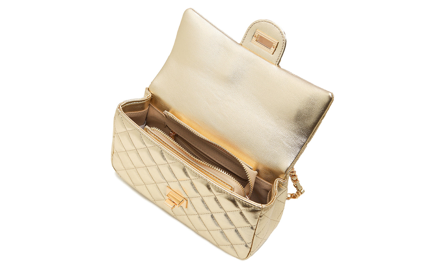 Feversole Crossbody Bag Vegan Leather Women Retro Small Saddle Satchel Shoulder Bag Tote With Long Adjustable Strap