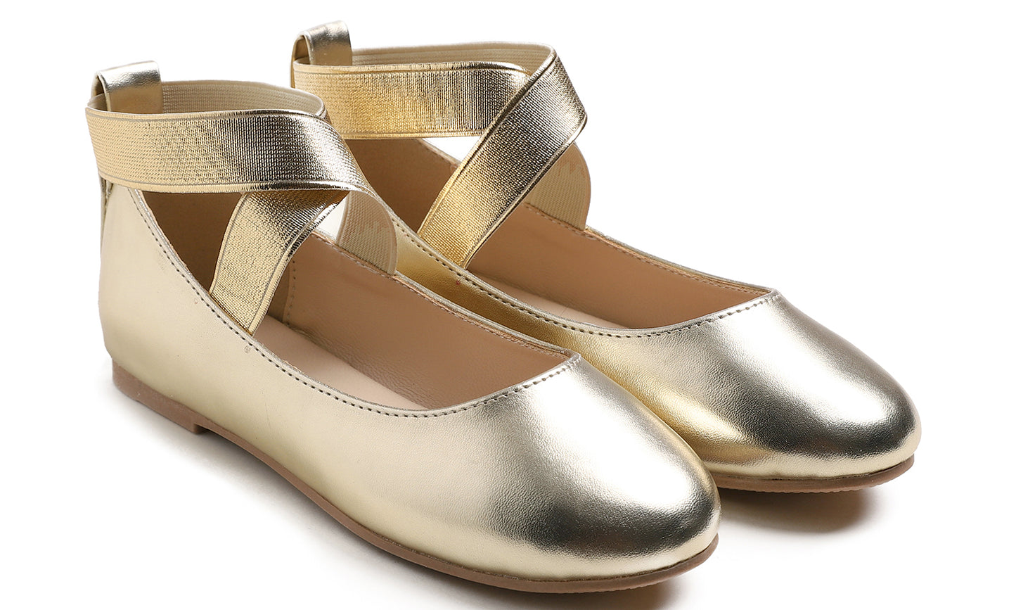Feversole Girls Cute Dress Mary Jane Shoes Soft Party Holiday Ballet Flats Ankle Strap Vegan Leather