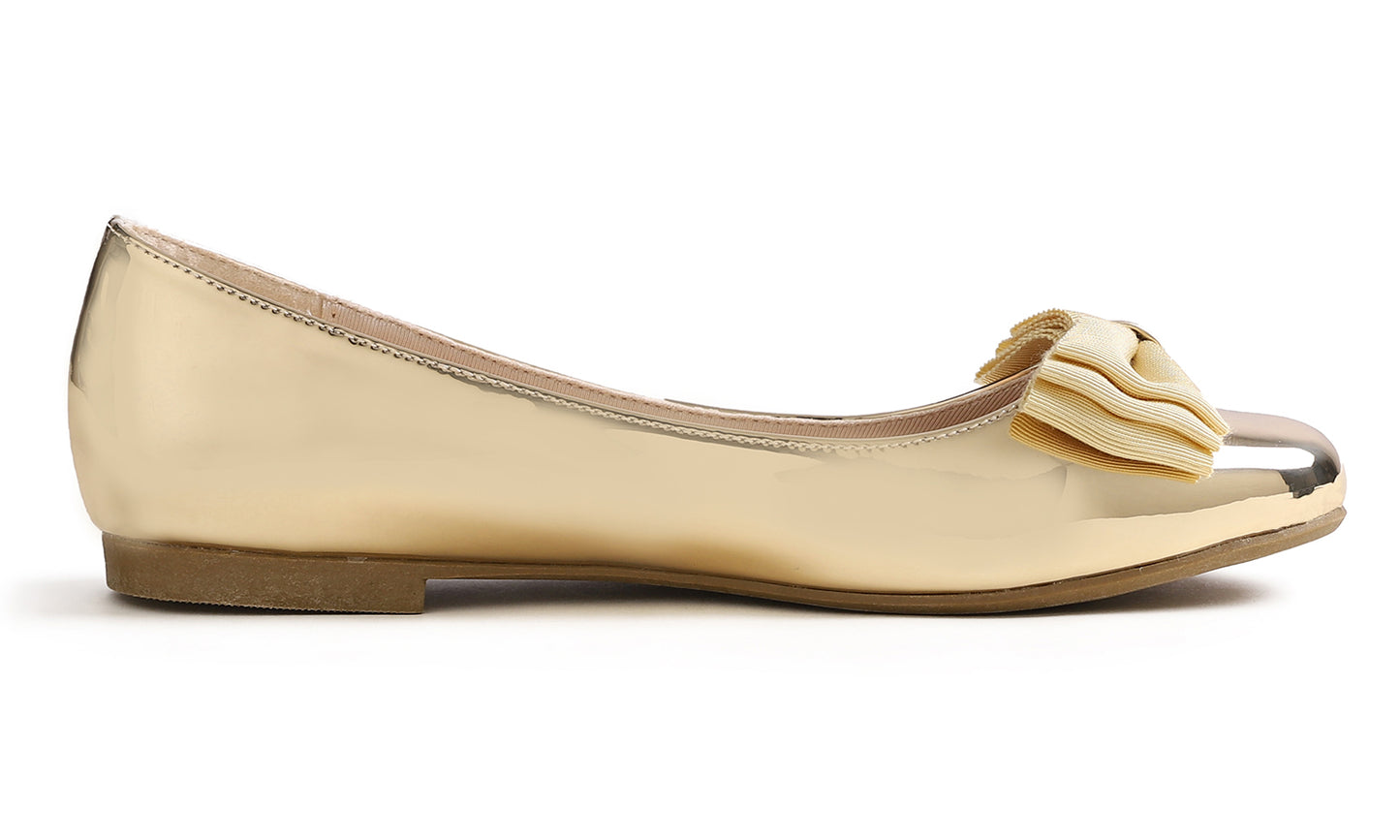 Feversole Women's Round Toe Cute Bow Trim Ballet Flats