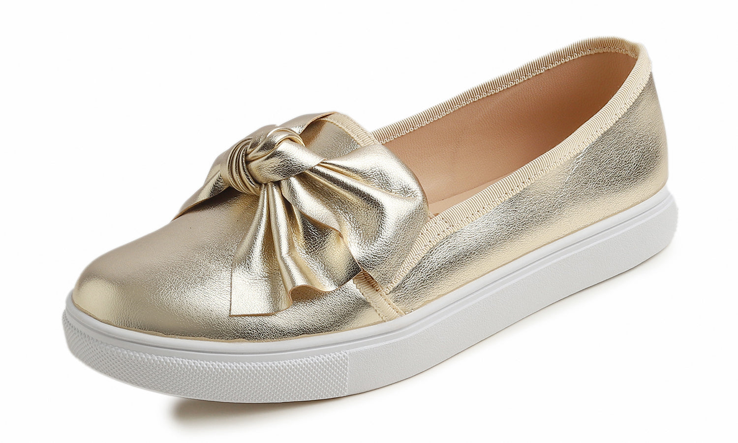 Feversole Women's Sneaker - Bow Tie - Vegan Leather Feversole Women's Sneaker - Bow Tie - Vegan Leather