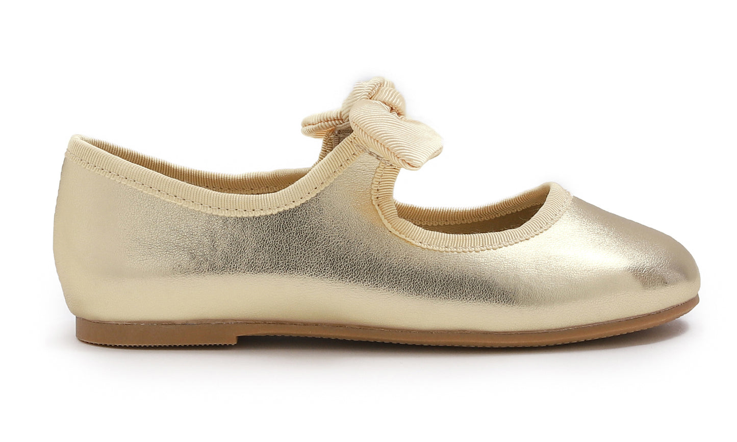 Feversole Girls Cute Dress Mary Jane Shoes Little Kids Casual Buckle Strap Flats Vegan Leather Bow Elastic