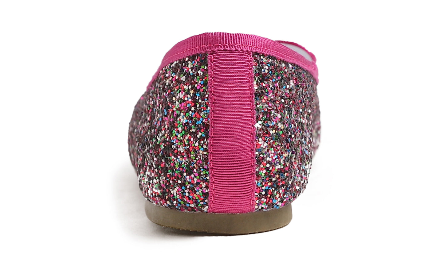 Feversole Women's Sparkle Memory Foam Cushioned Colorful Shiny Ballet Flats Glitter