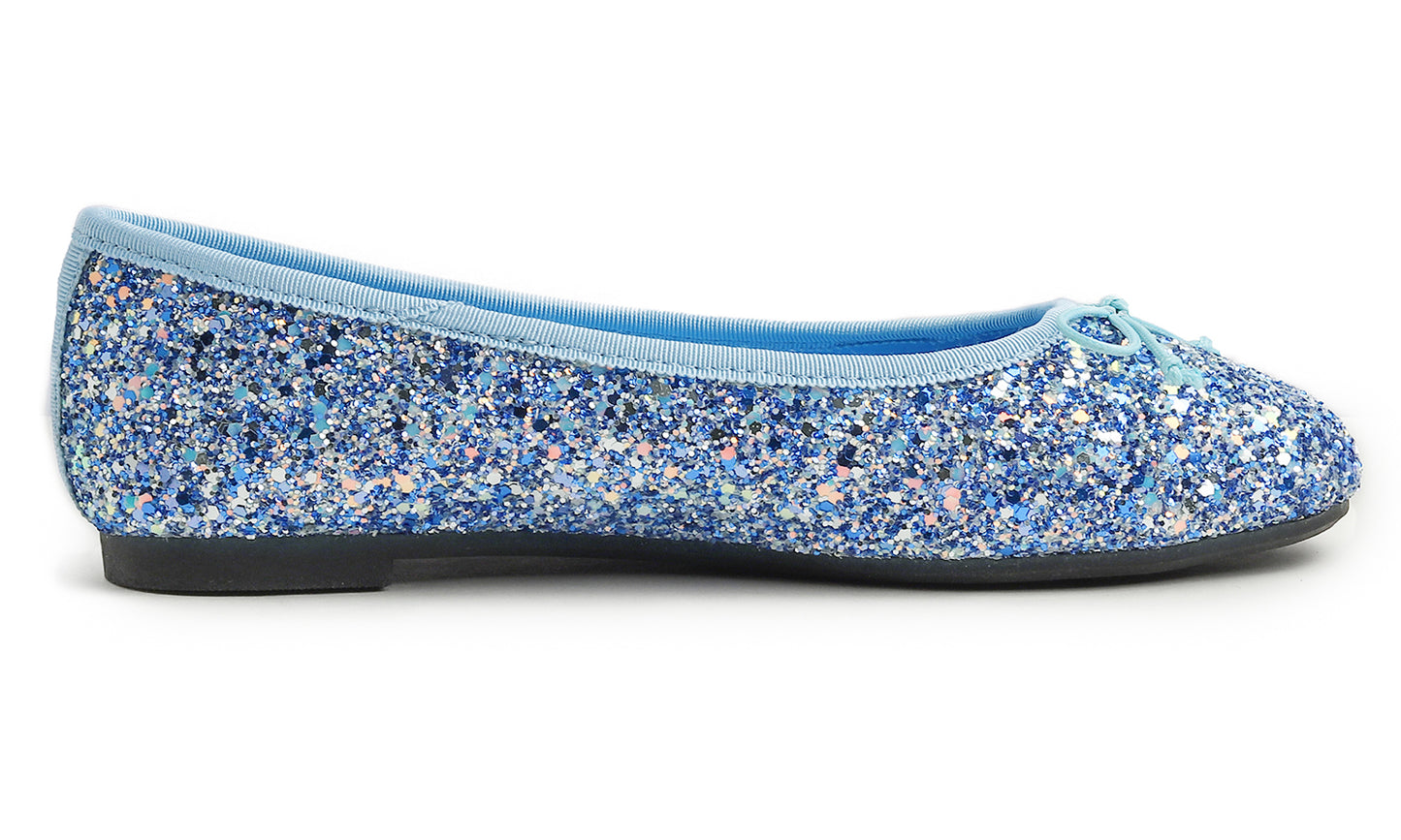 Feversole Women's Sparkle Memory Foam Cushioned Colorful Shiny Ballet Flats Glitter