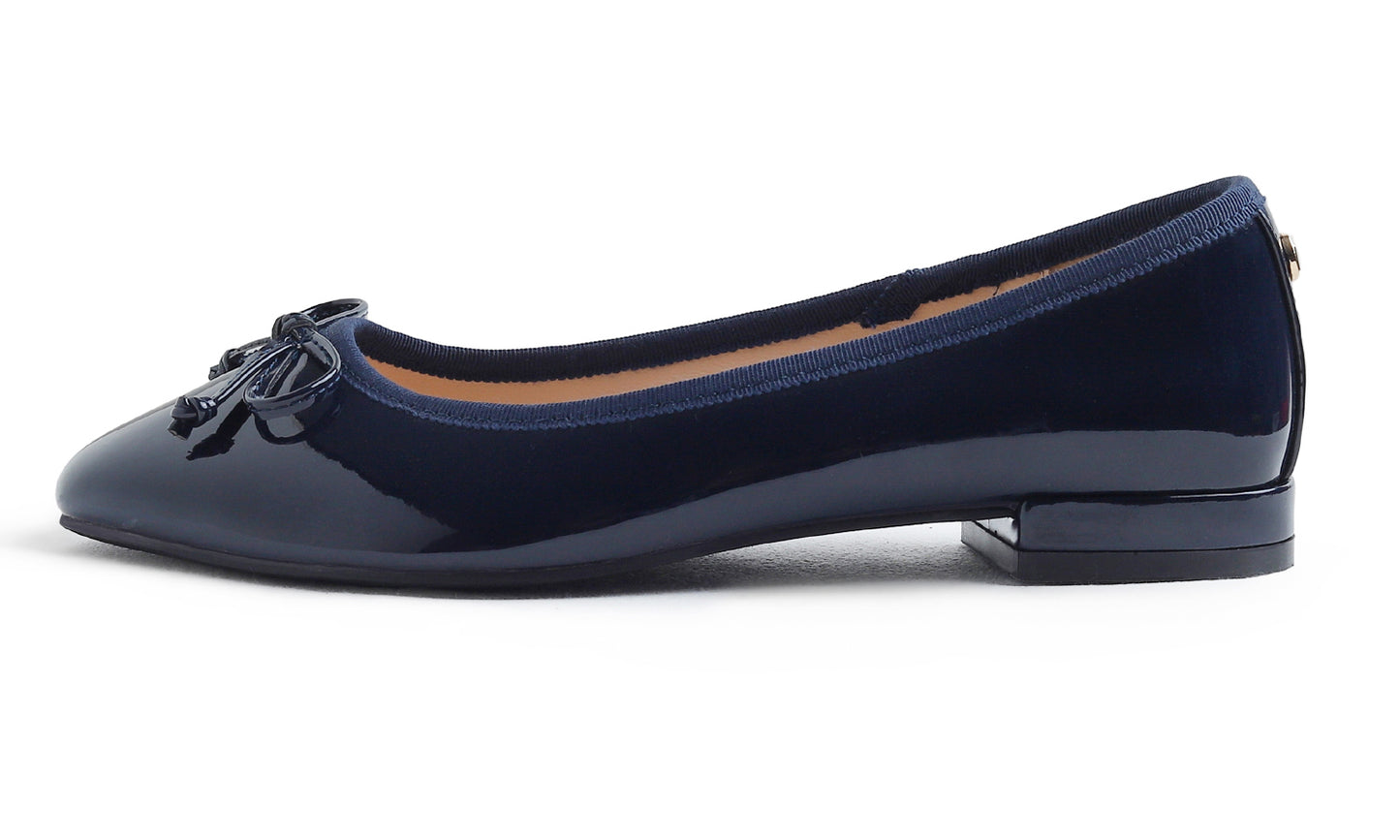 Feversole Women's Square Toe Low Heel Bow Tie Dress Pump Shoes