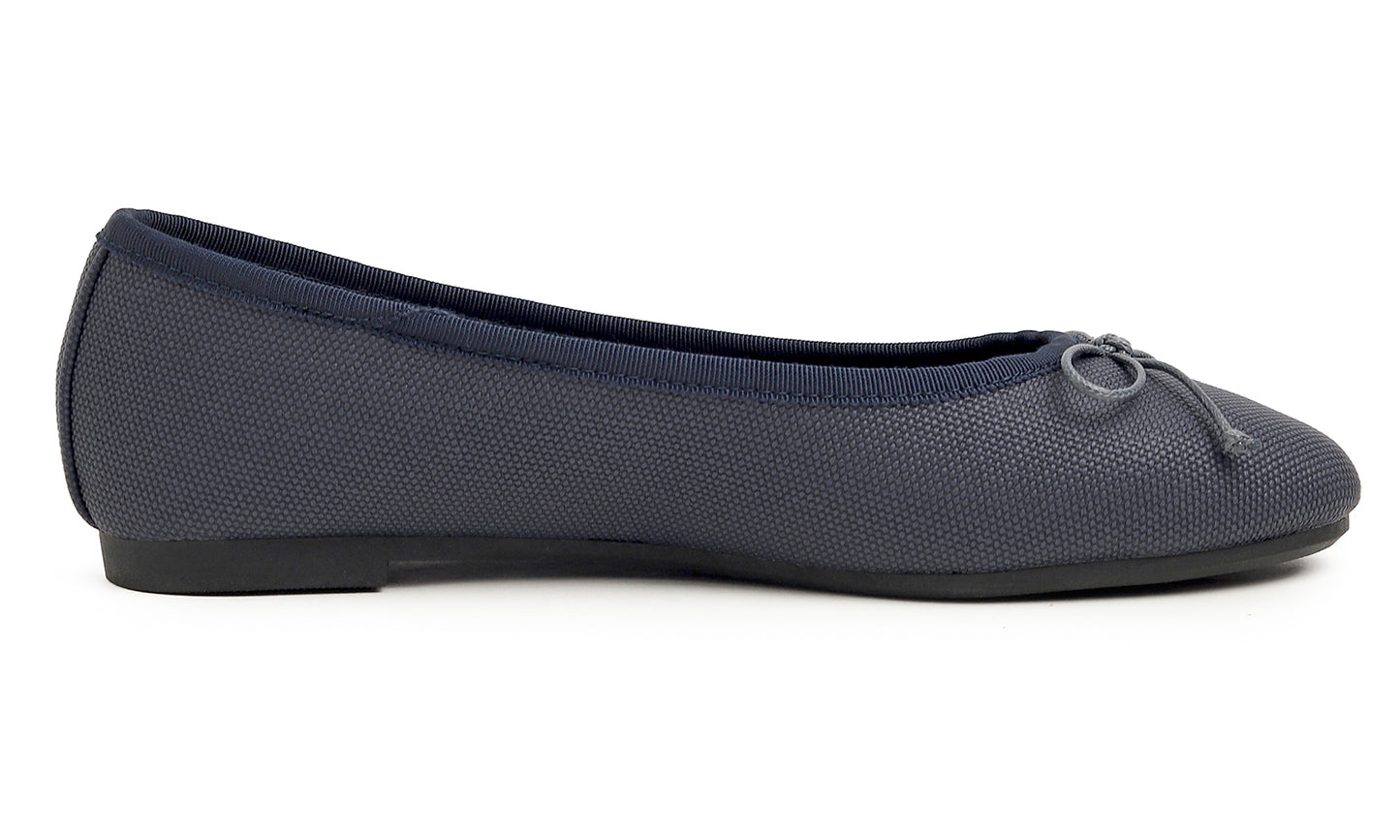 Feversole Women's Bow Tie Fashion Dress Slip On Shoes Round Toe Ballet Flat Vegan Leather Texture