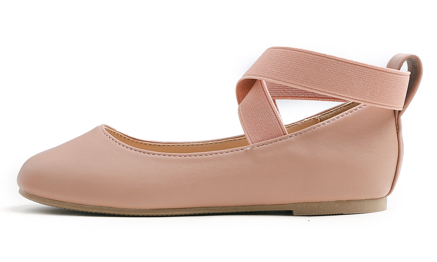 Feversole Girls Cute Dress Mary Jane Shoes Soft Party Holiday Ballet Flats Ankle Strap Vegan Leather