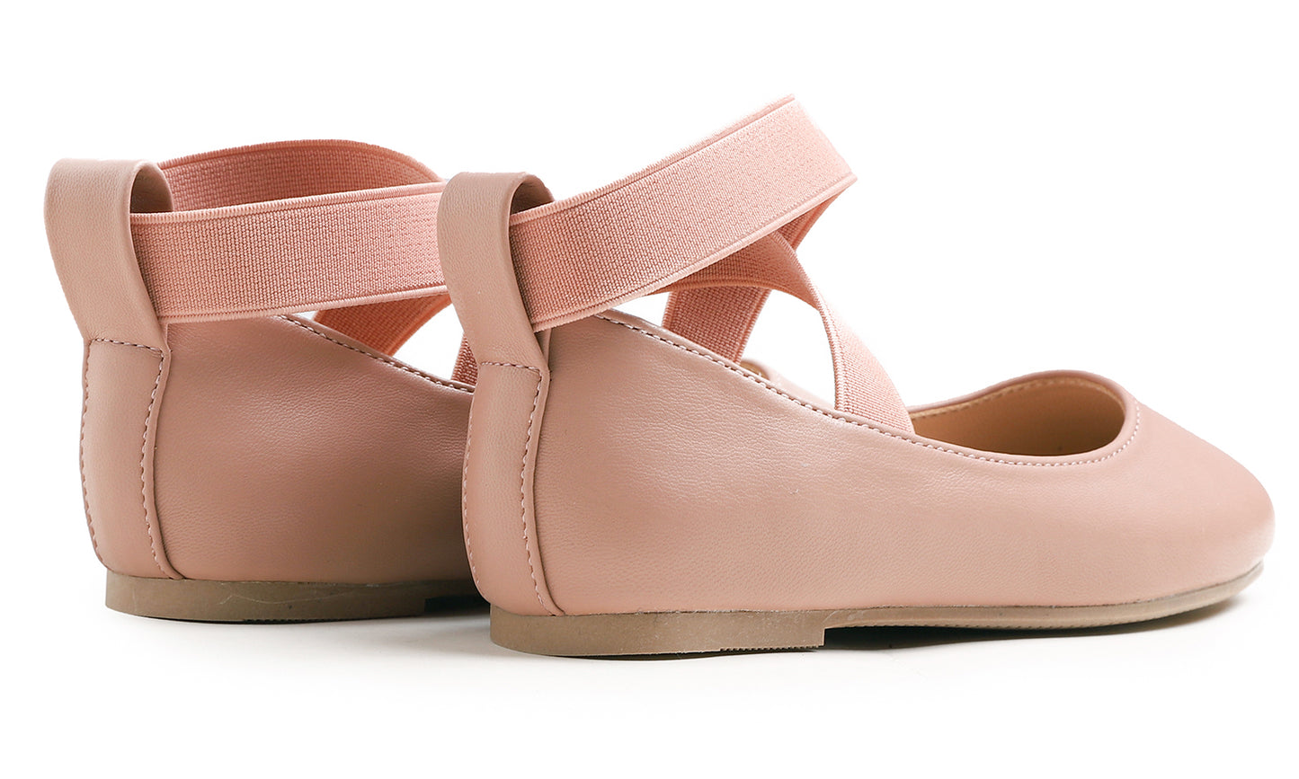 Feversole Girls Cute Dress Mary Jane Shoes Soft Party Holiday Ballet Flats Ankle Strap Vegan Leather