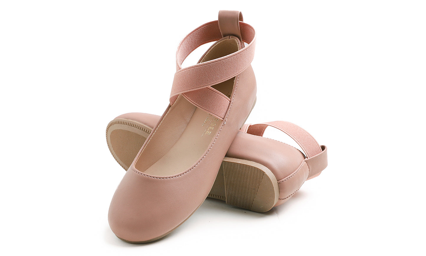Feversole Girls Cute Dress Mary Jane Shoes Soft Party Holiday Ballet Flats Ankle Strap Vegan Leather