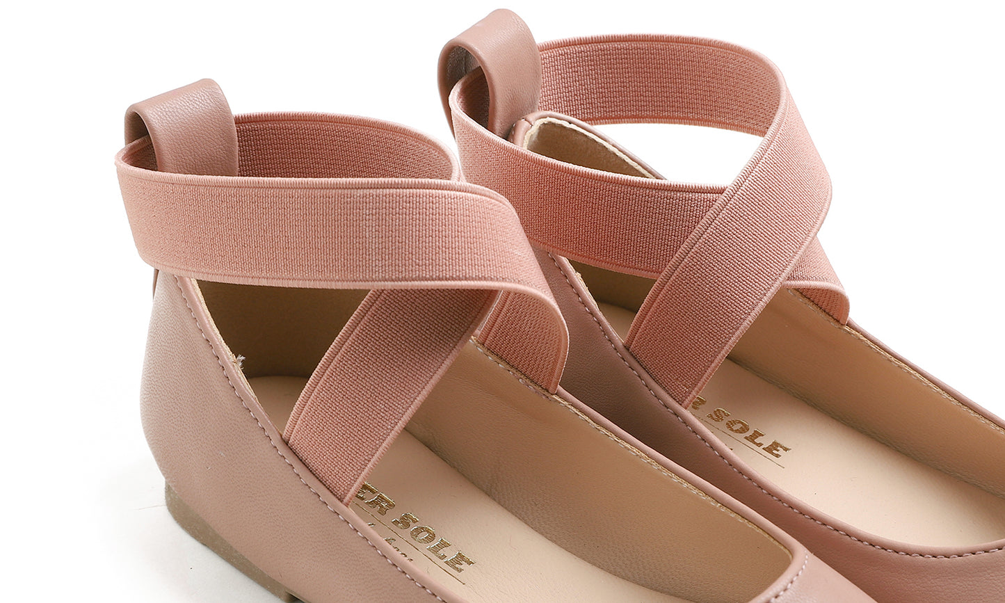 Feversole Girls Cute Dress Mary Jane Shoes Soft Party Holiday Ballet Flats Ankle Strap Vegan Leather