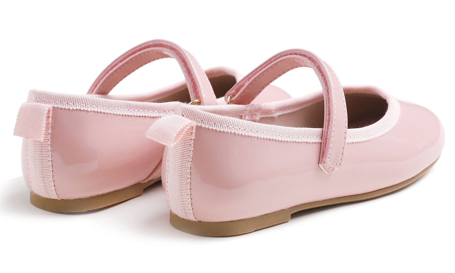 Feversole Girls Cute Dress Mary Jane Shoes Soft Party Holiday Ballet Flats Patent Vegan Leather