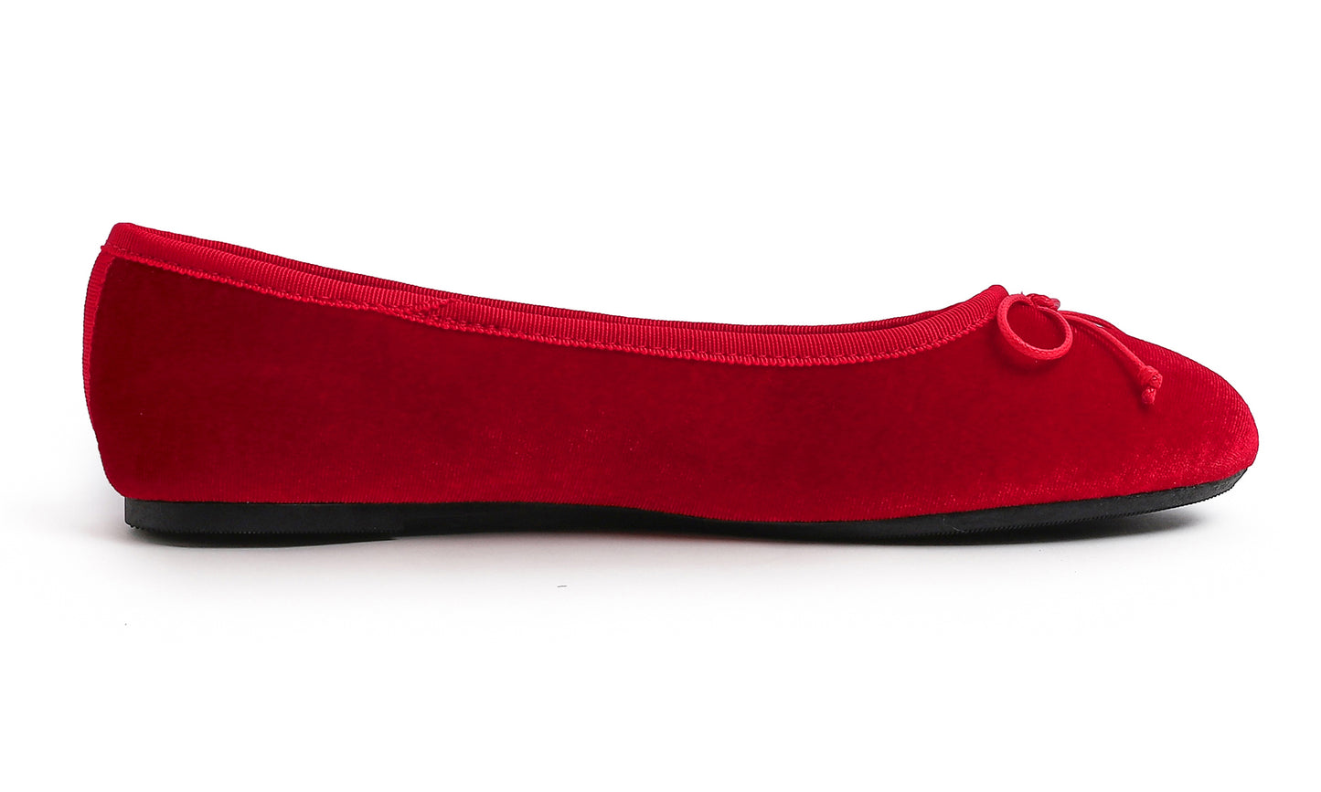 Feversole Women's Ultra Soft Colorful Memory Foam Cushioned Faux Suede Home Ballet Flats Velvet