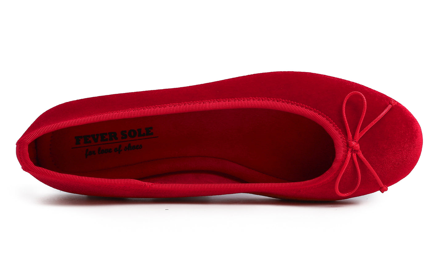 Feversole Women's Ultra Soft Colorful Memory Foam Cushioned Faux Suede Home Ballet Flats Velvet