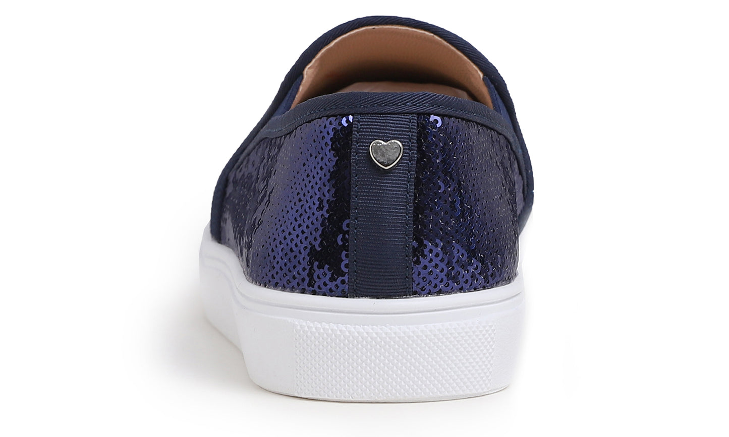 Feversole Women's Fashion Sparkle Sequin Embellished Sneaker Party Holiday Casual Shoes