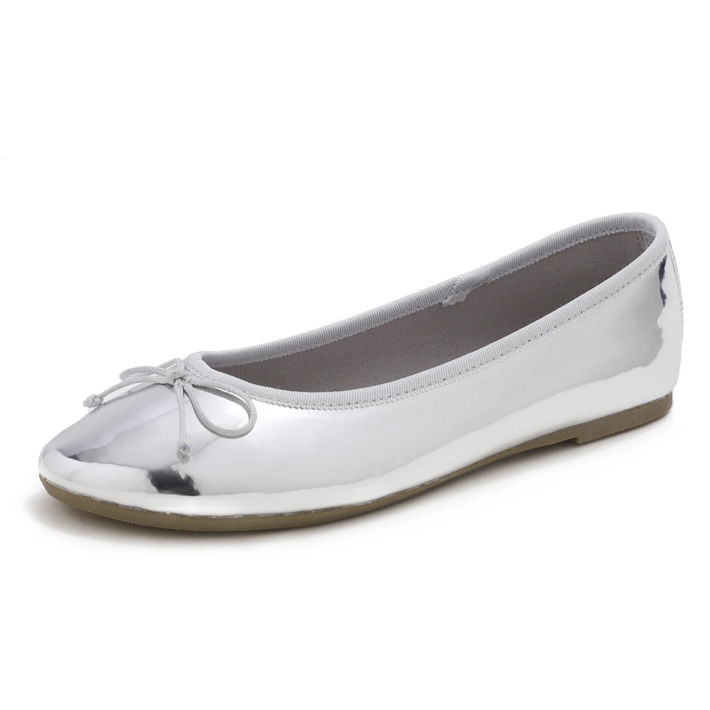 Feversole Women's Bling Soft Cushioned Comfort Flats Sparkle Party Ballets Mirror Patent