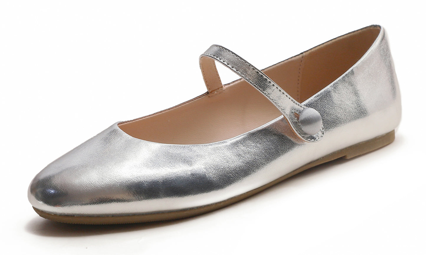 Feversole Women's Mary Jane Fashion Round Toe Easy Buckle Slip On Flats