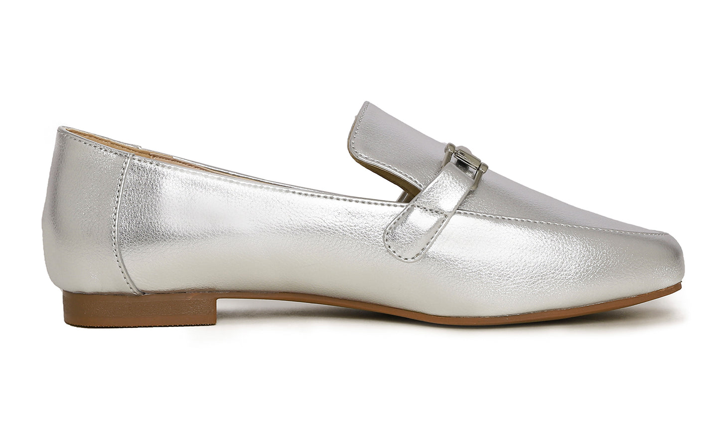 Feversole Women's Fashion Trim Deco Loafer Flats Grain Vegan Leather