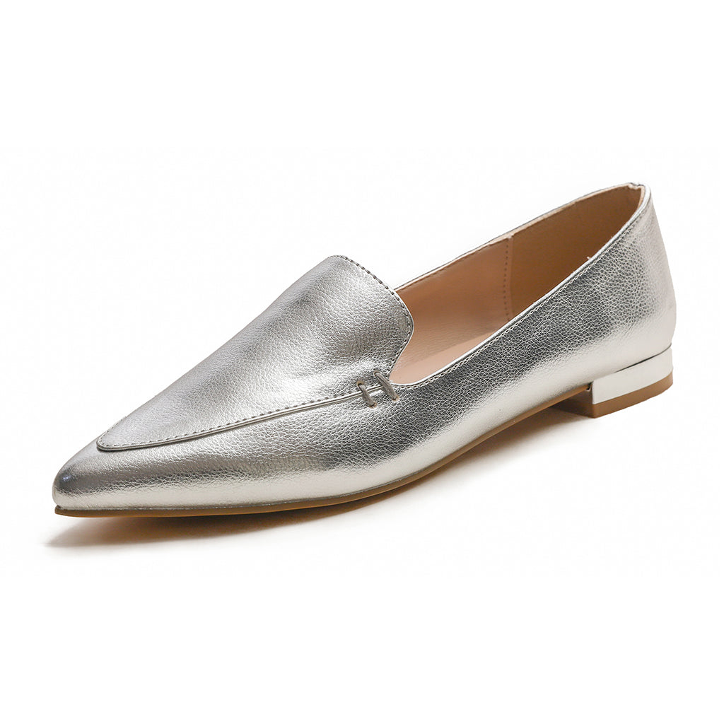 Feversole Women's Loafer Flat Pointed Deco Low Heel Fashion Slip On Dress Driving Office Shoes