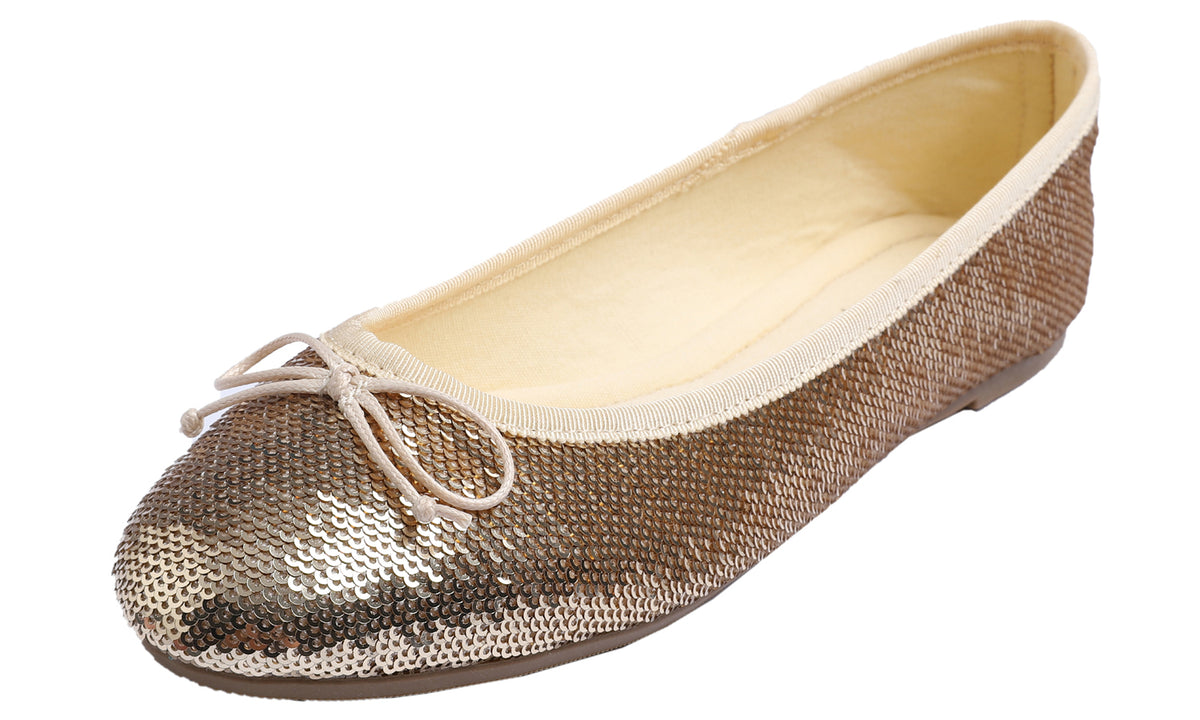 Gold sparkle ballet store flats