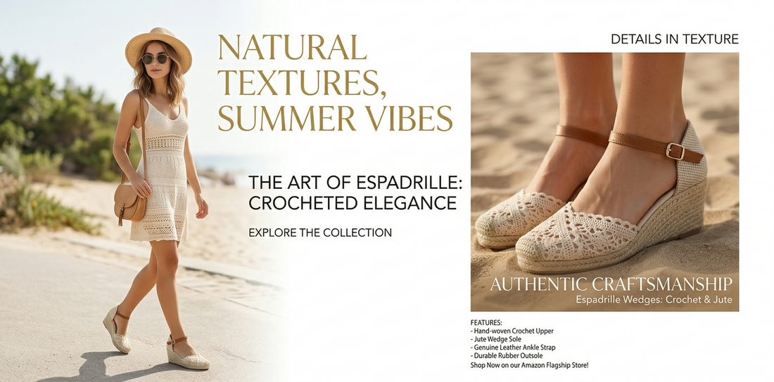 Women's Crochet Wedge Espadrilles