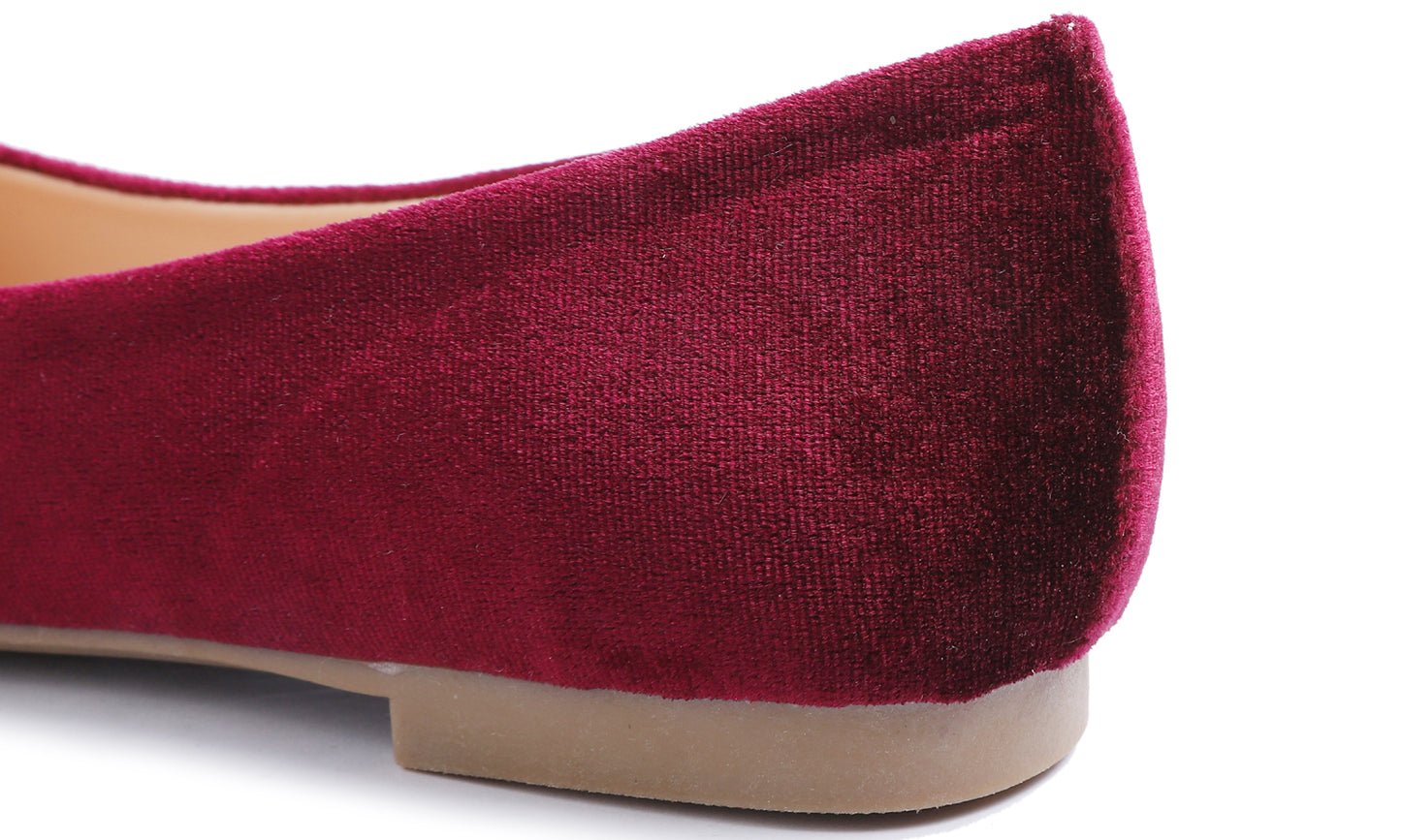 Feversole Women's Round Toe Cute Bow Trim Ballet Flats