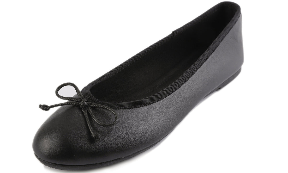 Feversole Women's Bow Tie Fashion Dress Slip On Shoes Round Toe Ballet Flat Vegan Leathe