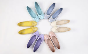 Feversole macaroon, colorful comfortable ballet flats