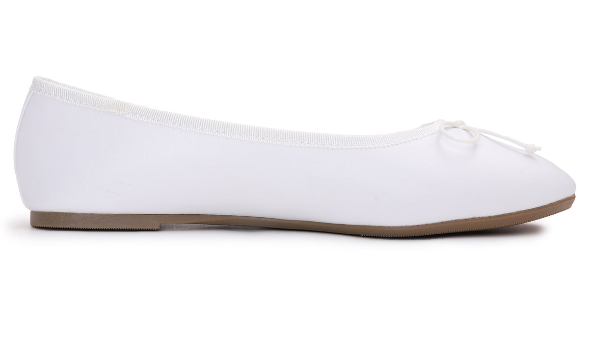 Feversole Women's Bow Tie Fashion Dress Slip On Shoes Round Toe Ballet Flat Vegan Leathe
