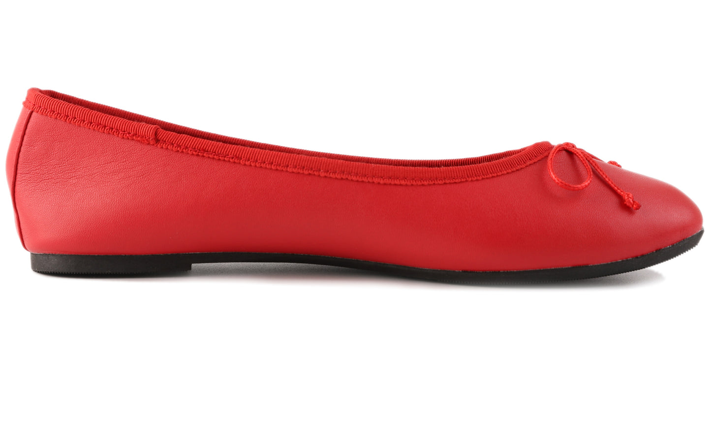 Feversole Women's Bow Tie Fashion Dress Slip On Shoes Round Toe Ballet Flat Vegan Leathe