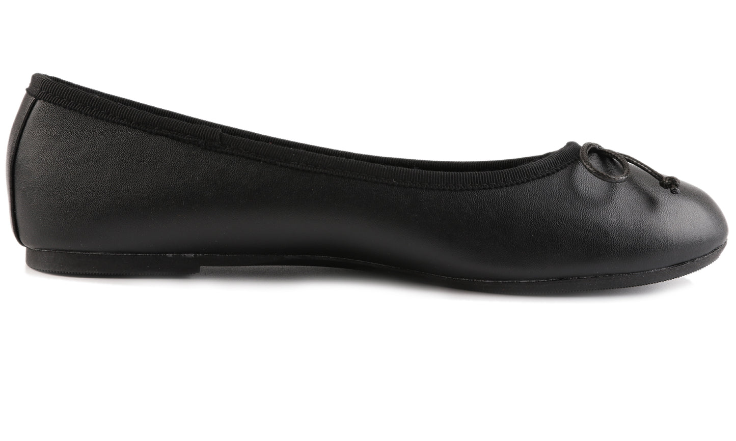 Feversole Women's Bow Tie Fashion Dress Slip On Shoes Round Toe Ballet Flat Vegan Leathe