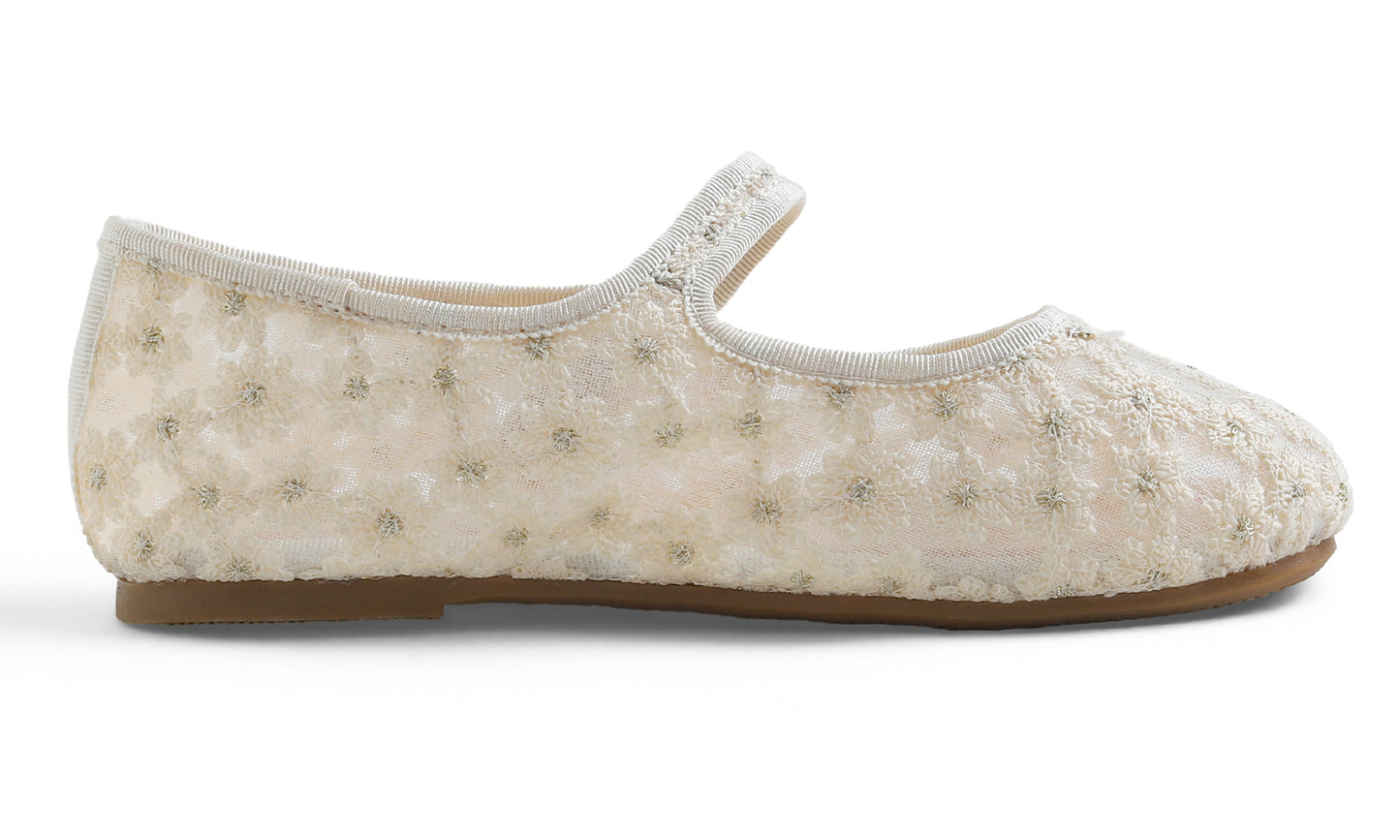 Feversole Mary Jane Flat - Beige