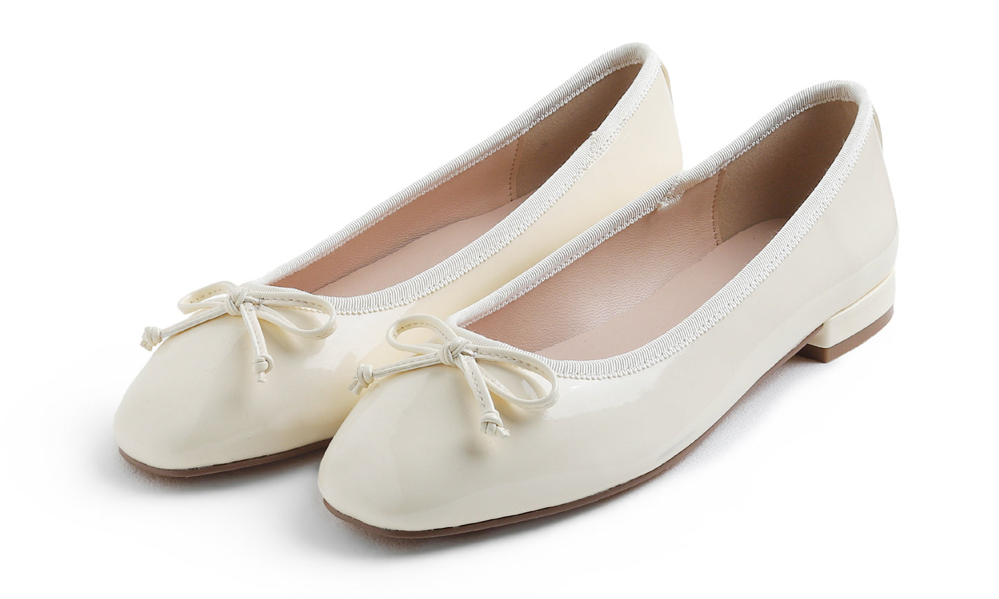 Feversole Women's Square Toe Low Heel Bow Tie Dress Pump Shoes