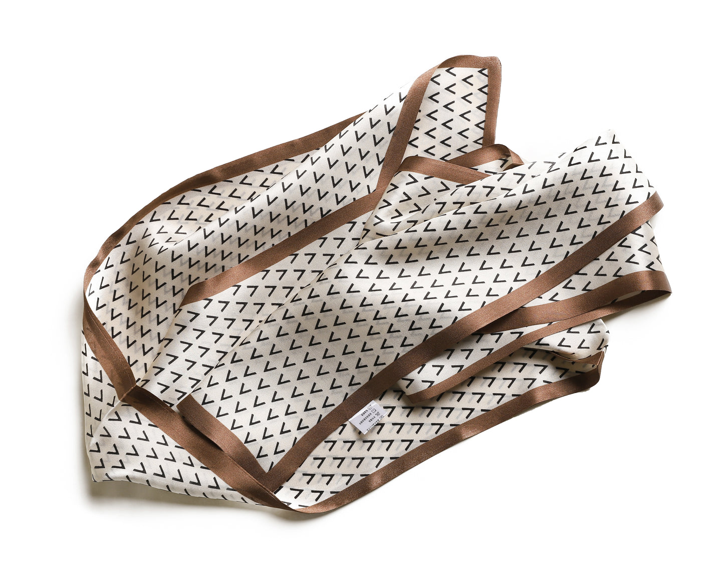 BREEZE NOUTHERLY Women's 100% Pure Mulberry Silk Scarf Double Sided Rectangle Tie Head Neck Waist Strip-17X150 Beige Brown Arrowhead