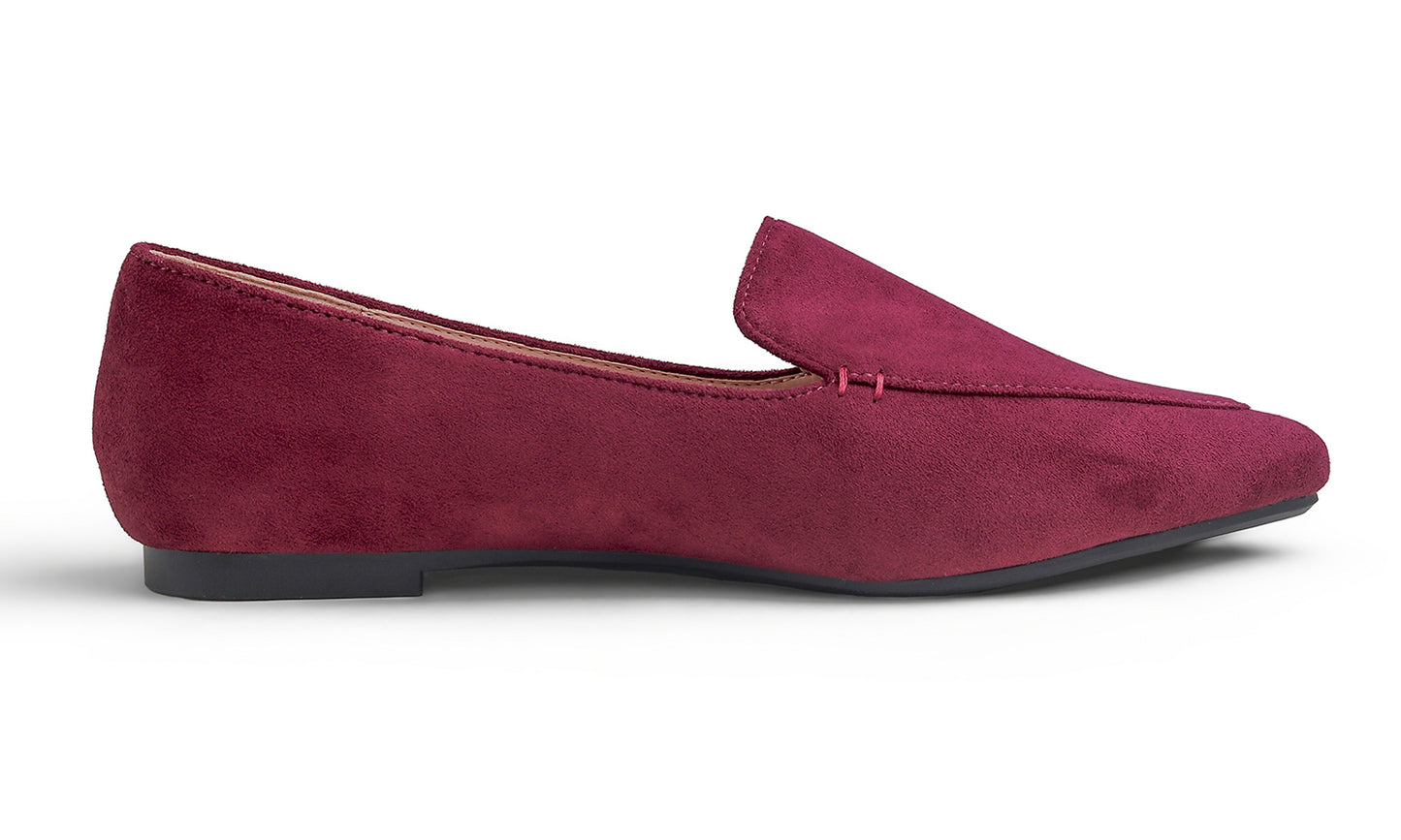 Feversole Women's Loafer Flat Pointed Fashion Slip On Comfort Driving Office Shoes Suede
