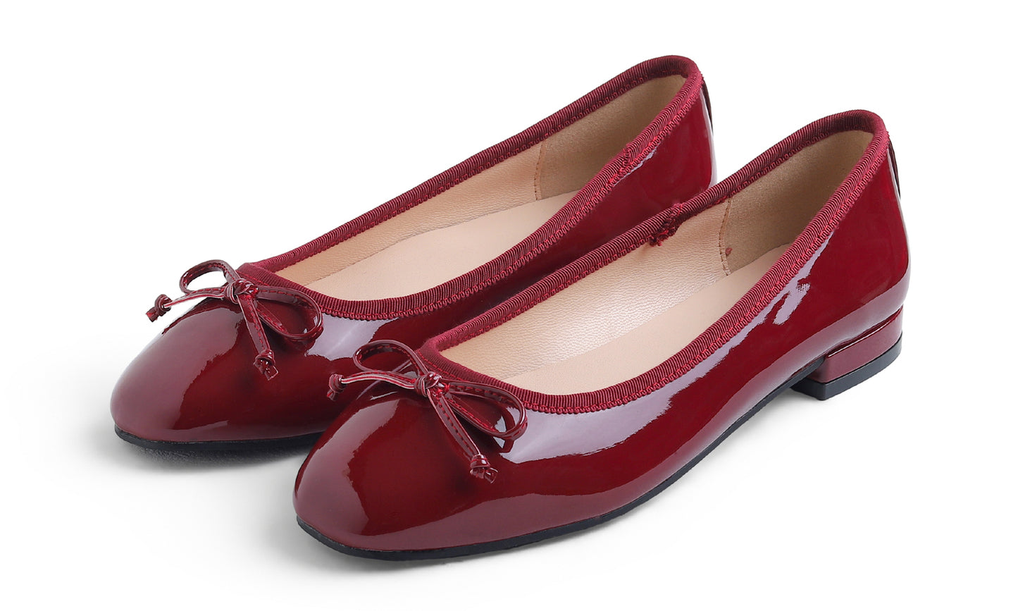 Feversole Women's Square Toe Low Heel Bow Tie Dress Pump Shoes