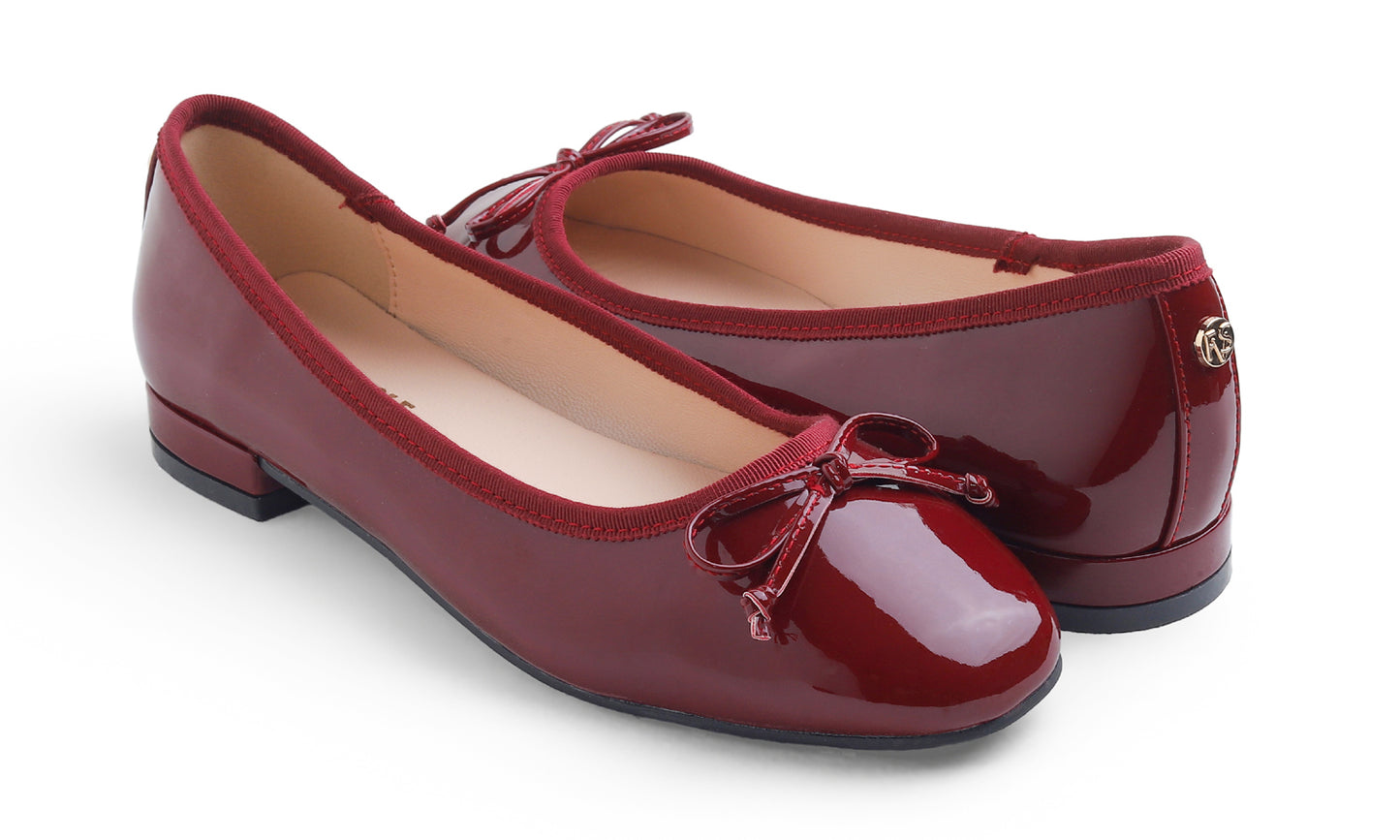 Feversole Women's Square Toe Low Heel Bow Tie Dress Pump Shoes