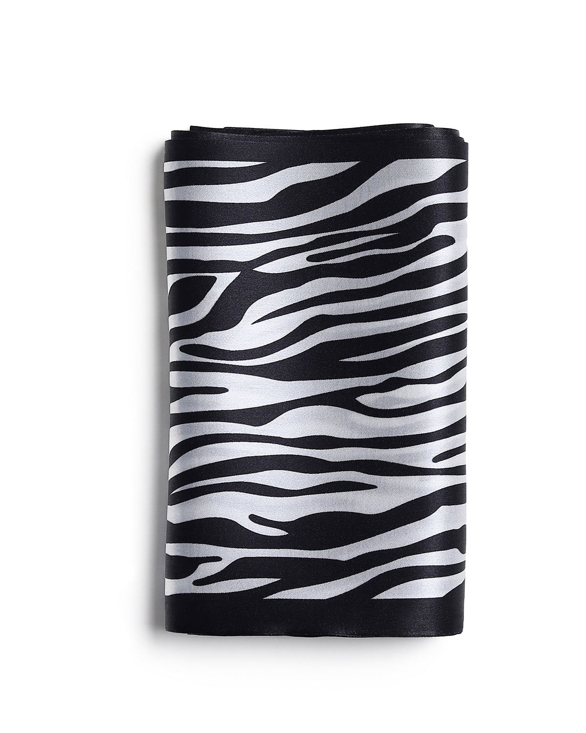 BREEZE NOUTHERLY Women's 100% Pure Mulberry Silk Scarf Double Sided Rectangle Tie Head Neck Waist Strip-17X150 Black White Zebra