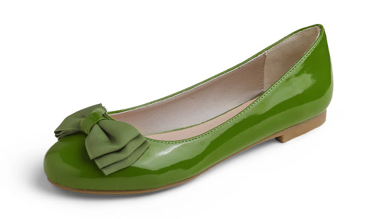 Feversole Women's Round Toe Cute Bow Trim Ballet Flats