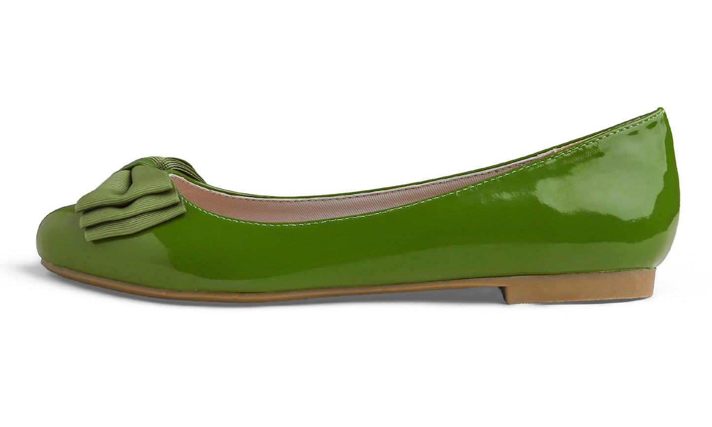 Feversole Women's Round Toe Cute Bow Trim Ballet Flats