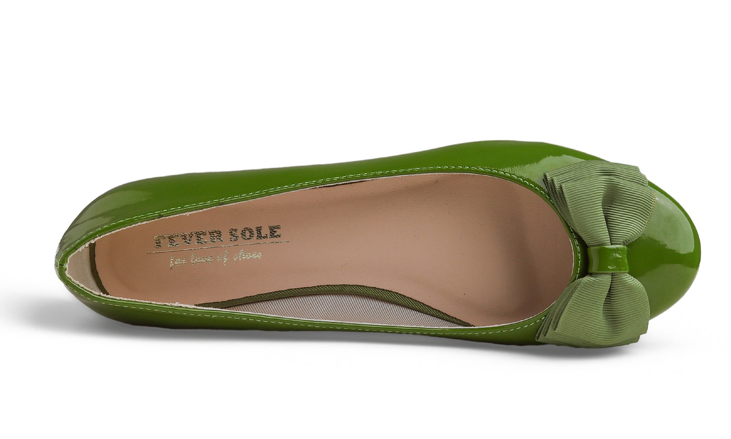 Feversole Women's Round Toe Cute Bow Trim Ballet Flats