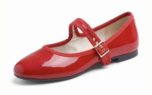 Feversole Women's Soft Cushion Extra Padded Comfort Round Toe Mary Jane Metal Buckle Fashion Ballet Flats Walking Shoes