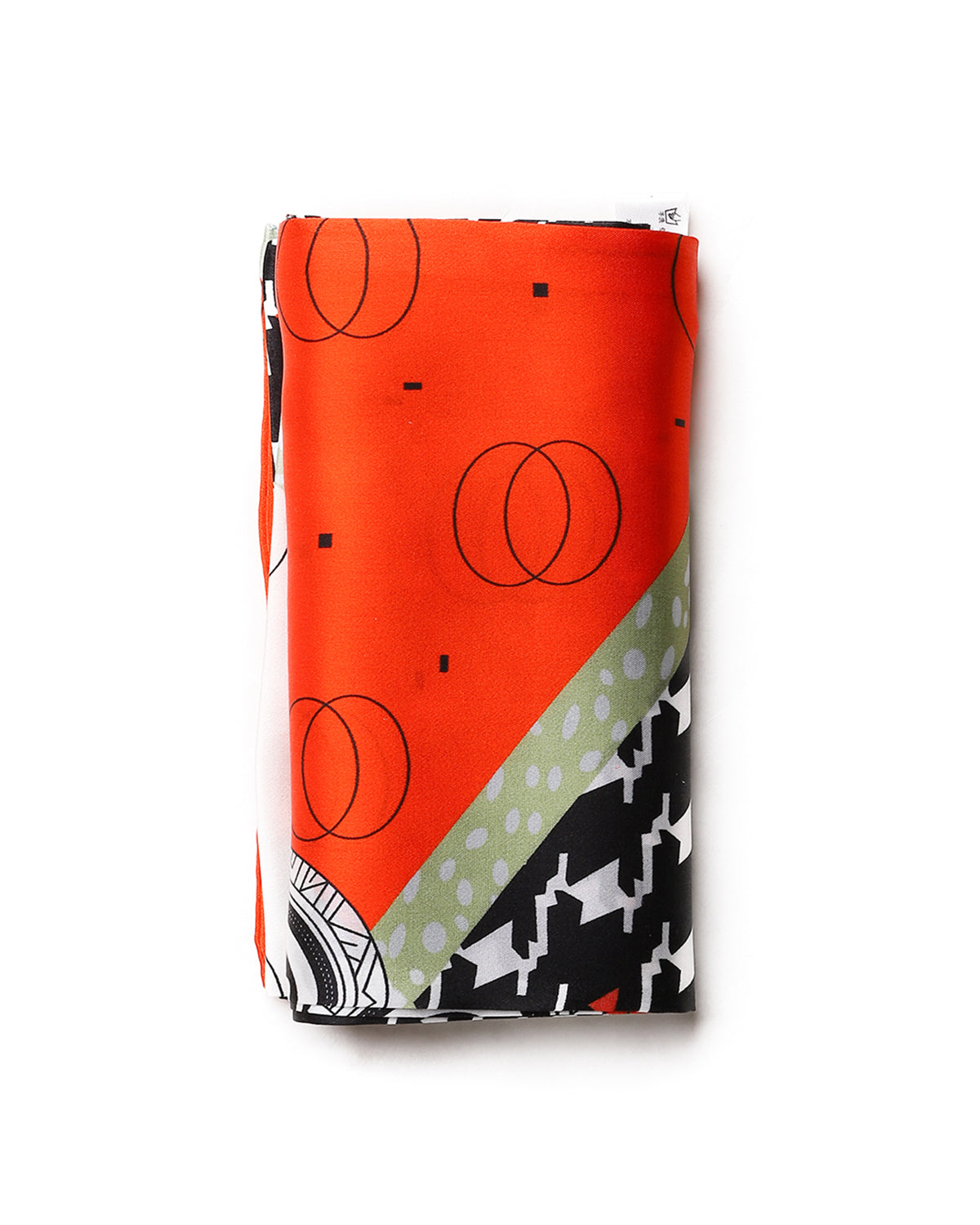 BREEZE NOUTHERLY Women's 100% Pure Mulberry Silk Scarf Double Sided Rectangle Tie Head Neck Waist Strip-17X150 Orange Black Houndtooth Check