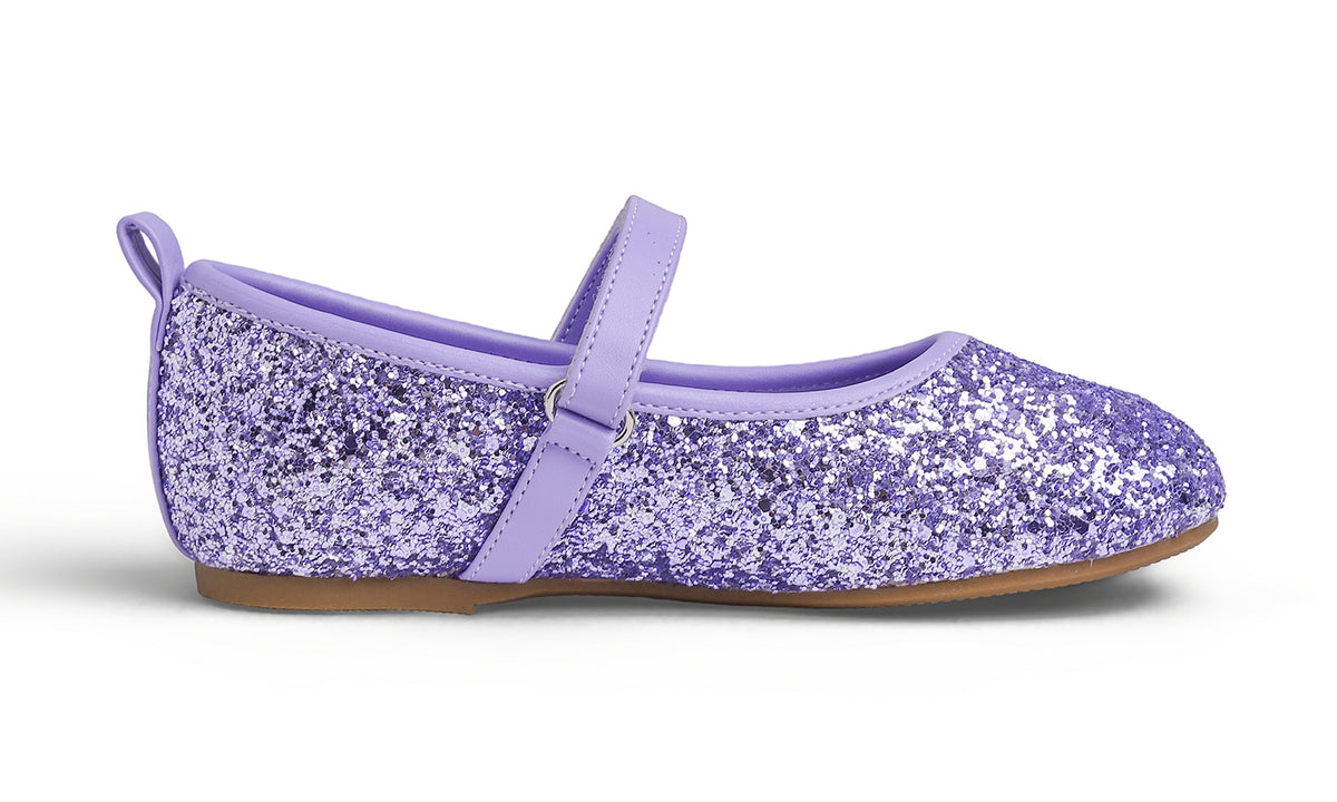 Feversole Girls Cute Dress Mary Jane Shoes Soft Party Holiday Ballet Flats Glitter