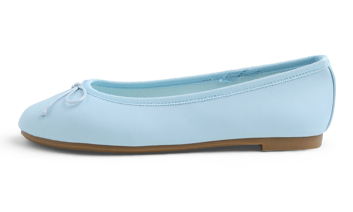 Feversole Women's Bow Tie Fashion Dress Slip On Shoes Round Toe Ballet Flat Vegan Leather