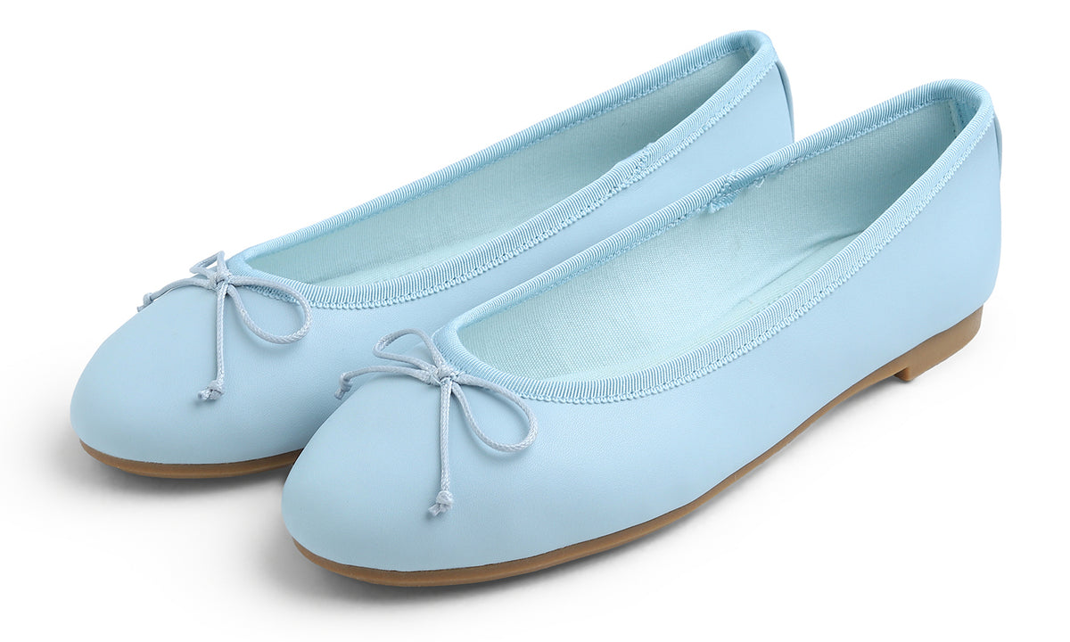 Feversole Women's Bow Tie Fashion Dress Slip On Shoes Round Toe Ballet Flat Vegan Leather