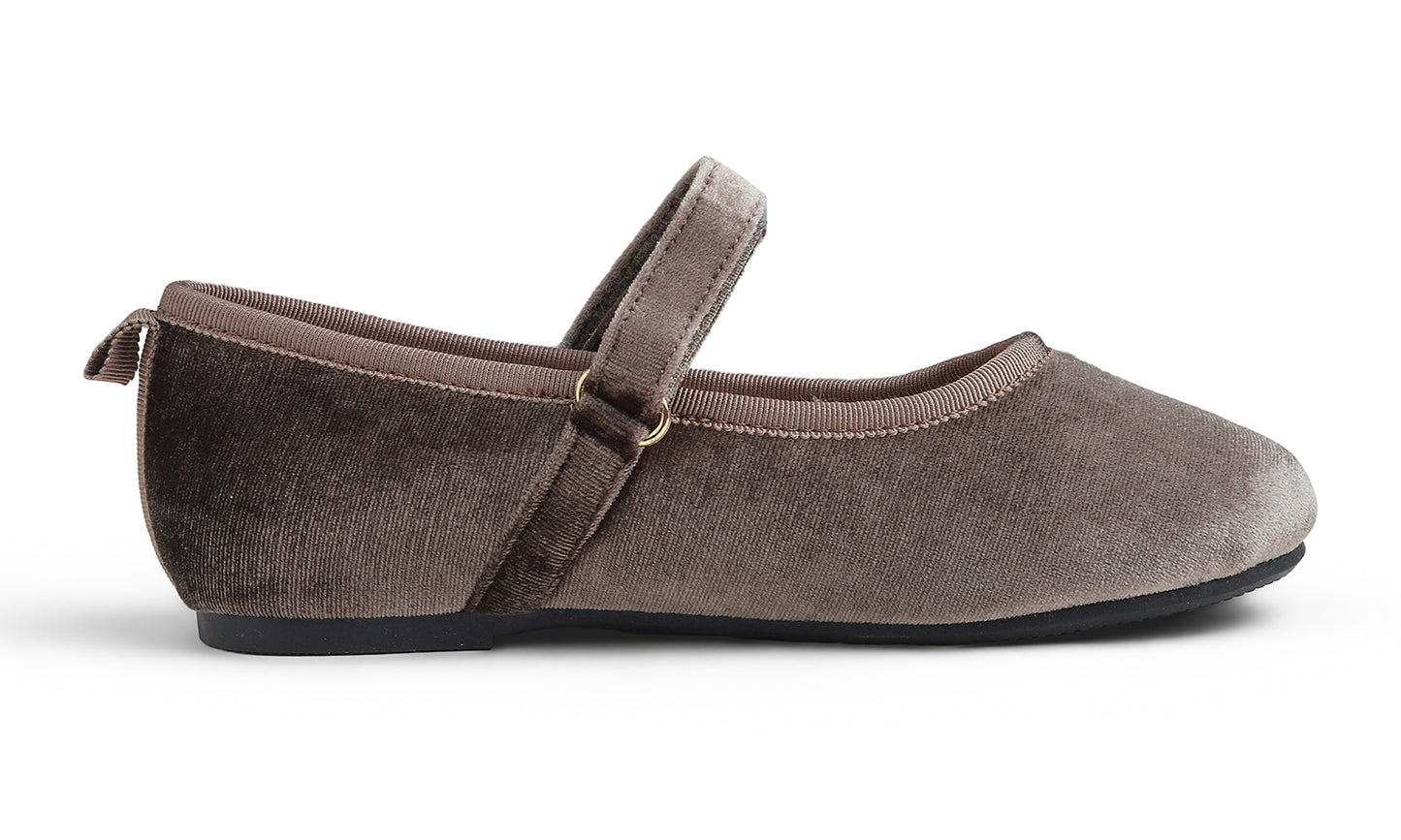 Feversole Girls Cute Dress Mary Jane Shoes Soft Party Holiday Ballet Flats Velvet