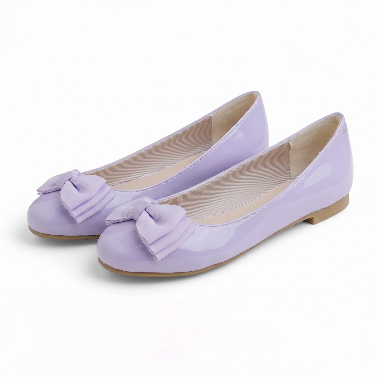 Feversole Women's Round Toe Cute Bow Trim Ballet Flats
