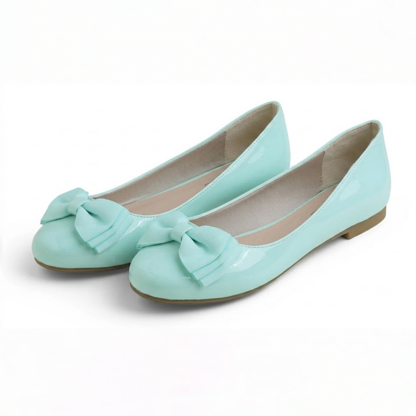 Feversole Women's Round Toe Cute Bow Trim Ballet Flats